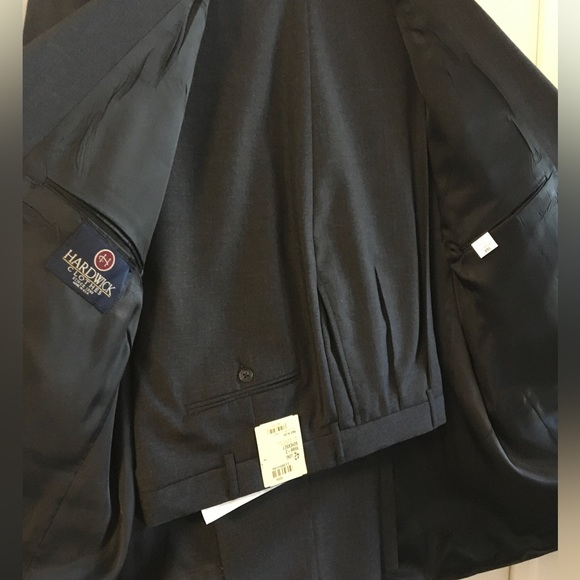 Hardwick Man’s Charcoal Gray Suit 48L / 42L NWT - Picture 3 of 10